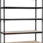 PeakPursuit Storage Shelving Unit, 5-Tier Adjustable Metal Storage Shelves, 60" L x 24" W x 72" H Heavy Duty Garage Storage Shelves for Kitchen Pantry Basement Bathroom Laundry