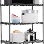 PayLessHere | 5-Tier Wire Shelf | 21"x11"x48" | Black | Adjustable Racks | Heavy-Duty Storage Shelves, Holds Upto 750 lbs | Rust-Resistant, No-Tool Assembly | for Home, Garage Shelving