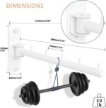 Mooche Swing Clothes Hanger Rack,Garment Racks Wall Mounted Clothes Bar-Hanger Holder Hooks Heavy Duty Folding Drying Rack Space Saving Clothing Hanging System Closet Storage Organizer,White Finish - Image 7