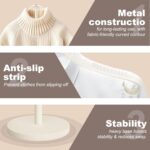 Reusable Shirt Display Stand-Mannequin Torso Tshirt Display Stand for Retail/Vendors,18-33" Adjustable Dress Form Mannequin Stand Clothes Rack,Portable Holder Jacket Coat Hanger,All Metal/White/2 Pack - Image 2