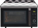 Stylista Microwave Oven Cover for Samsung 28 L Convection MC28M6055CK/TL Checkered Pattern Cream - Image 6
