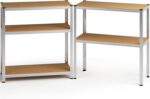 Monzana® Heavy-Duty Free Standing Shelf | 875kg Capacity | 5 Tier | MDF Shelf Panels | Boltless Storage Shelves | Garage Basement Shed Workshop Racking | 180 x 90 x 40cm | Silver - Image 9