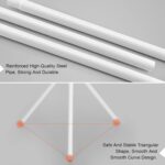 MARKQ Clothes Hanging Stand with 12 hooks Coat Rack for Hat Handbag Scarf Abaya Hijabs Jacket Umbrella Entryway Bedroom Hallway Dormitory Office Cloth Stand Rack, White - Image 6