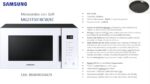 SAMSUNG MG23T5018CW Microwave with Grill 23 L 800 W Ceramic Enamel Grill Fry and Standby Eco White - Image 8