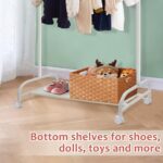 Ygjt Kids Clothes Rail, Childrens Rack Heavy Duty Rail On Wheels, White Portable For Kid Bedroom, Small Dress Up Coat, Skirts, 80X115 Cm - Image 7