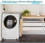 BAOYOUNI Collapsible Clothes Drying Rack Expandable Laundry Hanger Foldable Clothing Garment Towels Dry Holder, Bamboo + Black (43-75) X 37 X 105cm - Image 7