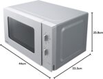 Panasonic NN-SM23QMEPG 20L Solo Microwave with Glass Bowl, 800W, Defrost Setting, 5 Power Levels, Rotary, Compact Design, Timer, Silver - Image 2