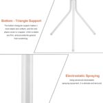 MARKQ Clothes Hanging Stand with 12 hooks Coat Rack for Hat Handbag Scarf Abaya Hijabs Jacket Umbrella Entryway Bedroom Hallway Dormitory Office Cloth Stand Rack, White - Image 4