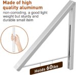 Wall Mounted Drying Rack Clothes Hanger Folding Wall Coat Racks Aluminum Home Storage Organiser Space Savers - Image 4