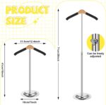 Sintuff Adjustable Child T Shirt Display Flexible Shoulder Stand Shirt Rack Portable Hanging Black Metal Clothes Hanger Rack for Clothing Garment Coat Retail Vendor, Height 16-27.9 Inch (1 Pcs) - Image 2