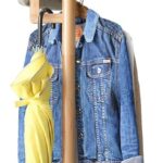 Coat Rack Freestanding, Bamboo Cactus Coat Tree, Adjustable Height Wooden Coat Stand with 6 Hooks, kids coat rack, Used In The Bedroom Living Room, Office To Hang Clothes, Hats, Bags