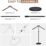 OLV 4 Pack Shirt Display Stand, 18-34 Inch Height Adjustable Mannequin Torso Stand for Vendors Shop, T Shirt Display Dress Form Steaming Clothes Holder, Jacket Coat Hanger, Brown - Image 8