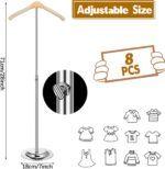 Huaerle 8 Pcs T Shirt Display Stand for Child Adjustable Clothes Rack Display Flexible Shoulder Stand Portable Clothes Hanger Clothing Hanging Rack for Garment Coat Retail Vendor, Height 16-27.9In - Image 2