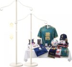 Reusable Shirt Display Stand-Mannequin Torso Tshirt Display Stand for Retail/Vendors,18-33" Adjustable Dress Form Mannequin Stand Clothes Rack,Portable Holder Jacket Coat Hanger,All Metal/White/2 Pack