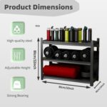 5-Tier Heavy Duty Adjustable Metal Storage Shelves - Versatile Freestanding Rack for Garage Kitchen Shed Industrial Use (80x40x80cm) - Image 2