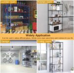 5 Tier Wire Shelving Unit Storage Shelves Metal Wire Shelf Storage Rack Adjustable Commercial Organizer Heavy Duty Layer Unit for Restaurant Garage Pantry Kitchen Office 72"x36"x14" (Chrome) - Image 7
