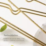 HOUSE DAY 10 Pack Strong Metal Wire Clothes Hangers, Coat Hanger, Standard Suit Hangers, Metal Shirt Dress Hanger Rack – Ideal for Heavy Clothing. (Gold Color) - Image 7