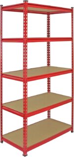 Monster Racking Pack of 4 Garage Shelving Unit - 5 Tier Heavy Duty Rack for Storage Steel Utility Shelves | Metal & MDF Boltless Assembly System | 183cm x 90cm x 45cm | Capacity 7200KG - Image 3