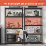 DAYONG 5 Tier Garage Shelving, Adjustable Storage Shelving Unit, Metal Storage Shelves Utility Rack for Basement, Warehouse, Pantry, 183cm H x 90cm W x 40cm D, 175kg Capacity Per Shelf - Image 6