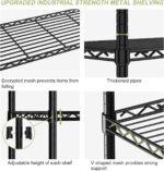 45.5''W Storage Shelves for Storage 5 Tier Adjustable Heavy Duty Metal Industrial Utility Shelving Unit for Kitchen, Pantry, Warehouse, Basement, Dorm 45.5" W x 71" H x 17.5" D (5 Tier) - Image 7