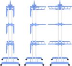 HOMIDEC Clothes Drying Rack, Large 4-Tier Foldable Drying Rack Clothing(67.7H x 19.7W x 30L Inches), Movable Drying Rack with 4 castors. Multifunctional Stainless Steel Laundry Drying Rack, Blue - Image 9