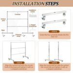 DoubleFill 3 Tier Clothes Hanger Holder Organizer Rack Stand 32.5 ×30 Stainless Steel Clothing Hanger Storage System for Storage in Shopping Mall Specialty Store Laundry Room - Image 7