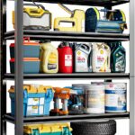 5 Tier Garage Shelving Units 72" H Storage Adjustable Shelves 2500LBS Heavy Duty Metal Shelves Utility Industrial Shelving Rack for Garage Warehouse Pantry Basement,Black (15.7" D×35.4" W×72" H)