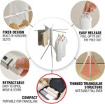 JOOM Clothes Drying Rack Portable Foldable - Drying Rack Clothing Space Saving,Collapsible Drying Rack for Laundry,Travel,Indoor,Outdoor. Folding Clothing Rack traval and Home Small Silver - Image 4