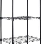 Whitmor 5 Tier Storage Shelves, Heavy Duty Metal Shelving, 400 lbs Capacity per Shelf, 2000 lbs Total, Easy Assembly for Kitchen, Garage, Plant, 18" L x 12" W x 50" H, Black