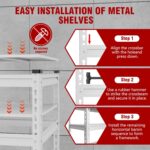 59" Garage Shelving，Basement Shelving Utility Shelf Rack, Shelving Metal Units, Adjustable 5 Tier Shelf and Storage Metal Rack， for Storage Rack Garage Shelves, 39.4 "W * 15.7 "D - Image 6