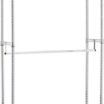 Amazon Basics Double Rod Garment Rack / Clothes Rail with Height-Adjustable Shelves - 181kg Max Weight, Chrome, 91 x 36 x 183 cm