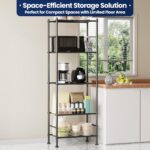 Abiglifty Storage Shelves, 5-Tier Metal Shelving, Wire Shelving Unit with Adjustable Leveling Feet, Shelf Organizer for Bathroom, Pantry, Laundry - Image 5