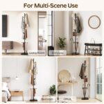 YATINEY Coat Rack Stand with Umbrella Holder, 69 Inch Freestanding Coat Tree for Entryway, Clothing Rack Hanger for Hats, Bags, Jackets, Metal Coat Stand Organizer for Bedroom, Office, Black YM03BB - Image 8