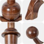 Coat Rack Freestanding Wood Tree Rack with 8 Hooks, Creative Design Tree Branch-look, Coat Tree Clothes Hanger Stand with Stable Sphere Base for Entryway, Hallway, Bedroom - Load 160lbs (Walnut Brown) - Image 3