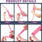 Swpeet 1 Pack 68'' Coat Rack, Freestanding Hat Rack, Clothing Rack, Metal Coat Tree Stand Kit Contains 11 Hook 2 Tube 22 Pipe Sleeve 22 Screw 22 Gasket 1 Pipe Plug 1 Hex Wrench for Jacket, Bag, Pink - Image 3