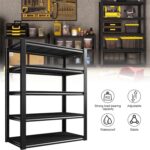 5-Tier Heavy Duty Garage Shelving Unit - Adjustable Metal Storage Rack with Lockable Wheels Industrial Standalone Shelf for Warehouse Shed and Home nization (90×40×183cm) - Image 3