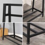 Clothing Garment Rack with Shelves, Metal Cloth Hanger Rack Stand Clothes Drying Rack for Hanging Clothes, Easy Assemble Clothing Rack for Bedroom or Boutiques(Gold) - Image 4