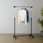 Amazon Basics Clothes Rail with Wheels, Chrome, 91.5-145cm x 42cm x 134-161cm - Image 7