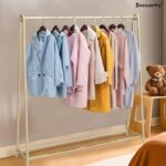 Beauenty Cloth Hanger Stand, 180 * 180CM Long Garment Rail Clothes Rail Strong Load-bearing Garment Rack Multi-Purpose Cloth Hanging Display in Boutique Entryway Closet (Black) - Image 5