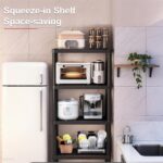 Plastic Storage Shelves, 70.2" H x 11.8" D x 23.62" W Plastic Shelves for Storage, 5-Tier Shelving Unit, Storage Rack, 330 lbs, Bathroom, Laundry, Garage & Home - Image 5