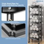 DAYONG 5-Tier Kitchen Storage Rack, Heavy Duty Bakers Rack Bread Rrack Microwave Oven Stand, Adjustable Metal Storage Shelves, Utility Shelf for Kitchen Garage Laundry Pantry (5 Tier 40 * 40 * 160cm) - Image 5