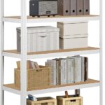 DAYONG Storage Rack, Heavy Duty 5-Shelf Storage Unit, Metal Shelves Laminated Shelf Industrial Utility Rack for Garage, Pantry, Kitchen, Workspace, 183cm H x 90cm W x 40cm D