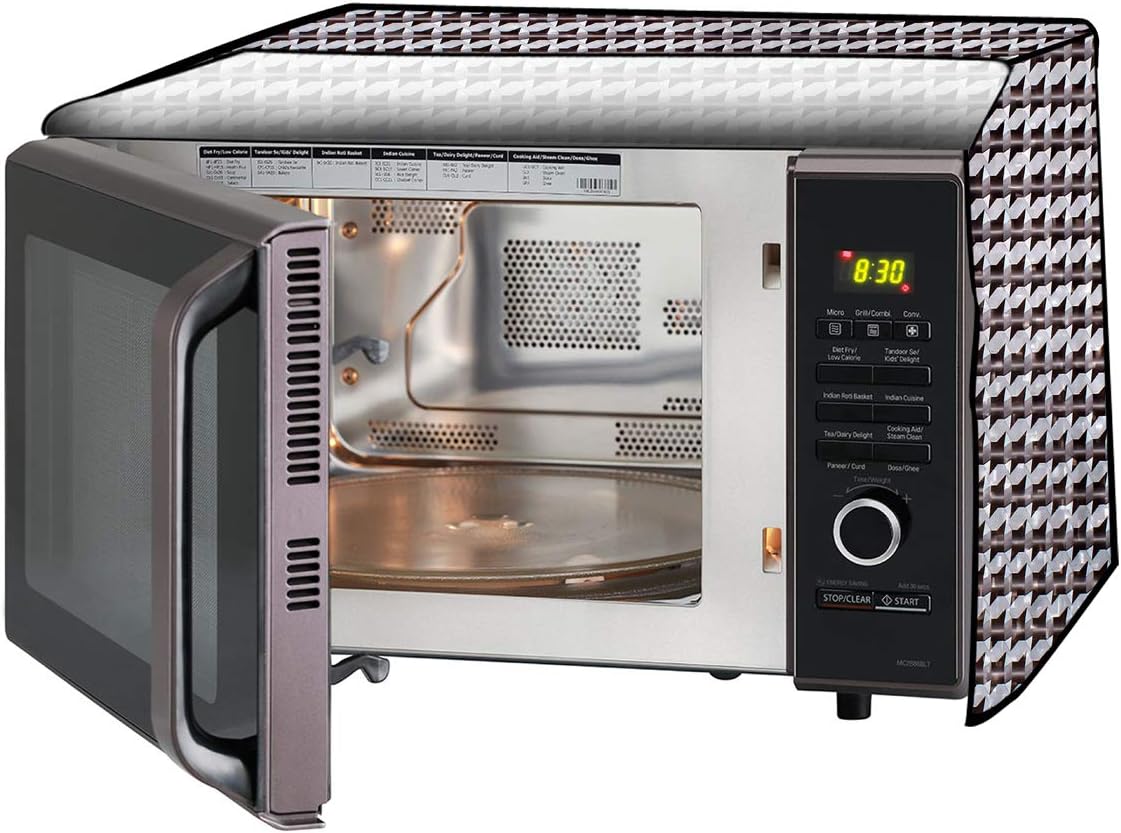 717hHchBo9L._AC_SL1500_.jpg Stylista Microwave Oven Cover for Panasonic 20 L Convection NN-CT254BFDG, Geometric Pattern - Image 1