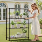 BestOffice | 4-Tier Wire Storage Shelves | 36x14x54 | Black | with Adjustable Racks | Heavy-Duty Metal Shelf, Holds Upto 1000 lbs | No-Tool Assembly | Ideal for Home & Garage Shelving - Image 6