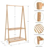 Jotsport Small Clothes Rack Kids Dress Up Storage for Playroom, Toddlers Bedroom, Bamboo Child Garment Rack with 2 Tier Storage Shelf, Kids Clothing Rack Costumes Organizer - Image 4
