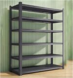 Garage Shelves Heavy Duty Storage Shelves, 6-Tier Adjustable Garage Shelving Units, Boltless Assembly, Metal Storage Rack For Warehouse Basement Pantry Office(100x35x198cm) - Image 3