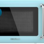Cecotec Digital Microwave with Grill of 20 L Proclean 5110 Retro Blue. 700 W in 5 levels, Timer up to 60 minutes, 8 Programs and Defrost, Vintage Design in Blue