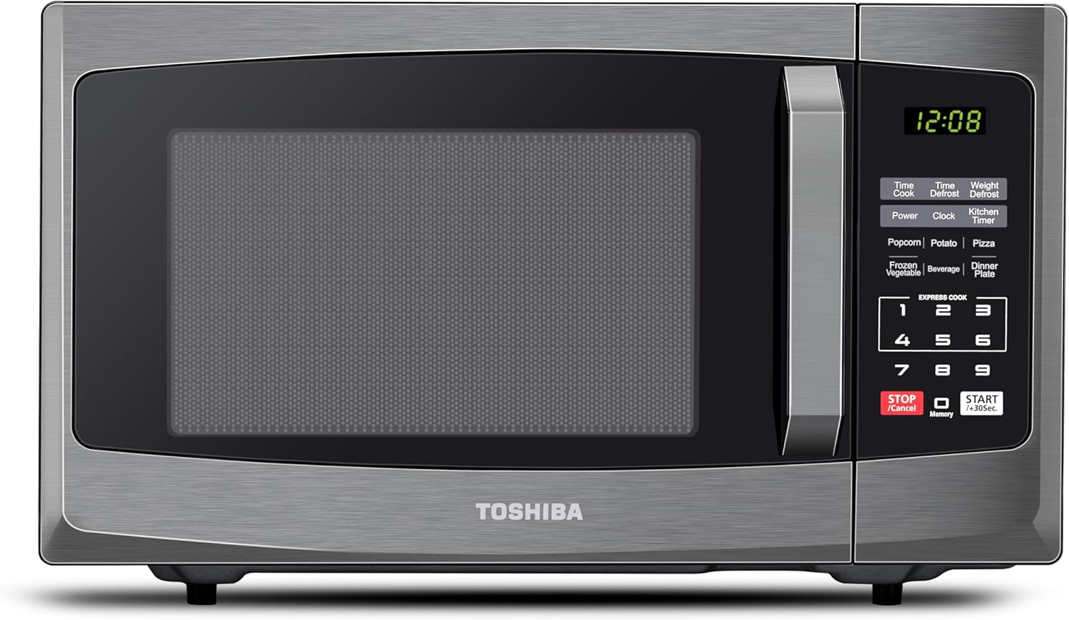 718Qya3ZT2L._AC_SL1500_.jpg Toshiba 800w 23L Microwave Oven with Digital Display, Auto Defrost, One-touch Express Cook with 6 Pre-Programmed Auto Cook, and Easy Clean - Black - ML-EM23P(BS) - Image 1
