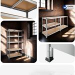 Garage Shelving Units,5 Tier Shelving Unit Garage Shelves Storage Shelf Heavy Duty Shed Storage Racking Shelf Metal Boltless for Warehouse Workshop Office (Silver, 70X30X150) - Image 2