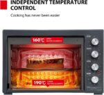 TOSHIBA 40L Toaster Oven 1800W Grill Oven,70-230°C Independent Temperature Control,120' Precise Timer,Convection Fan, 6-in-1 Function-for Cooking,Baking,Toasting,Broiling,TL-MC40EZF(GR)-Black - Image 3